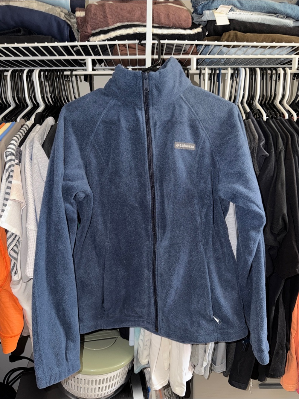 Columbia Dark Blue Full-Zip Fleece Jacket